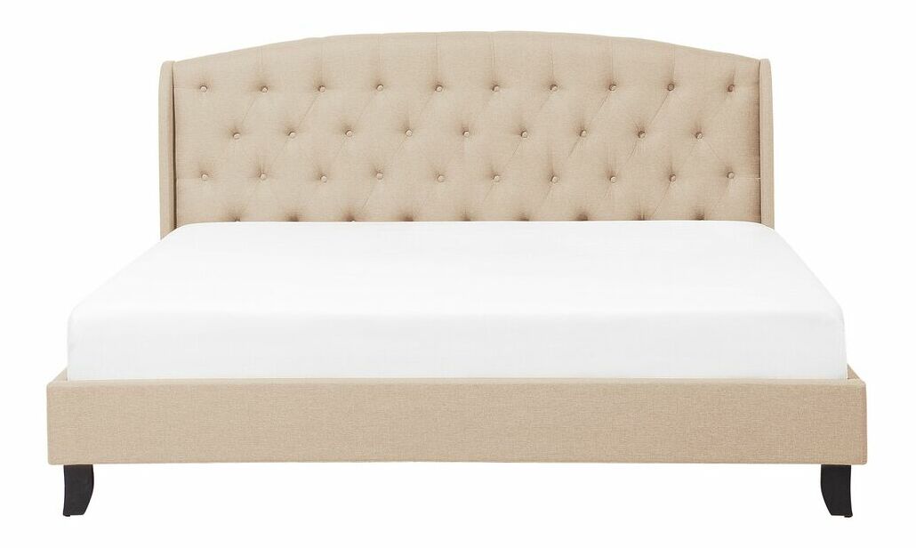 Manželská postel 140 cm BORD (s roštem) (béžová)