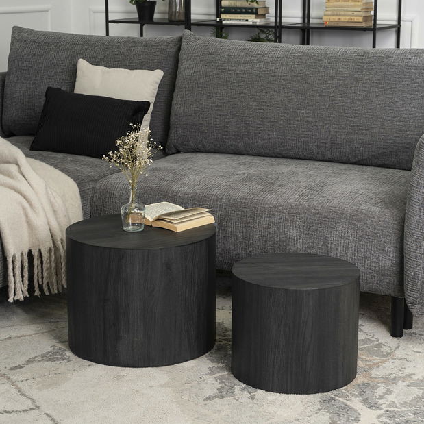 Set 2 ks konferenčních stolků Liloo (černá)