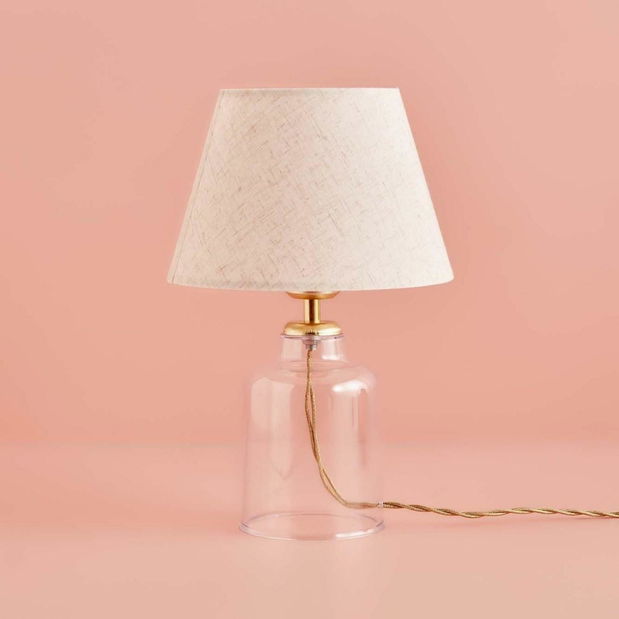 Stolní lampa Glaseroso 1 (krémová + zlatá)
