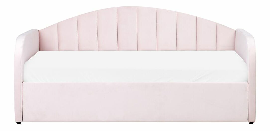 Jednolůžková postel 200 x 90 cm Eithan (růžová) (s roštem)