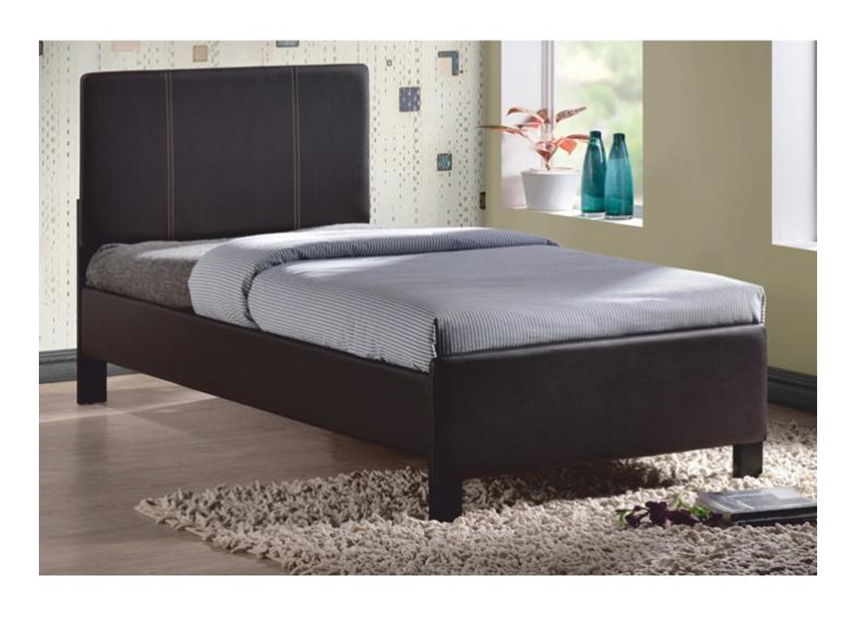 Jednolůžková postel 90 cm Coson (hnědá) (s roštem)