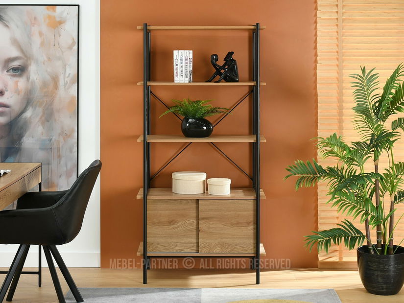 Regál Almasa A3 (dub + černá)