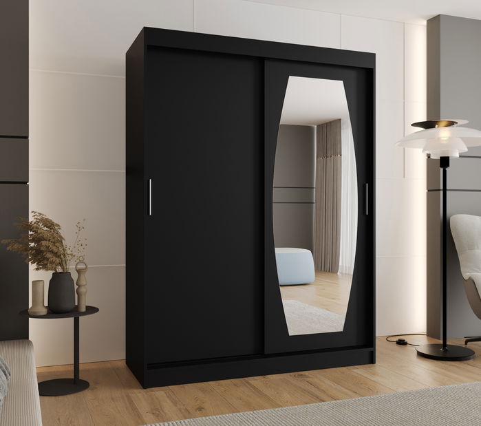 Šatní skříň 150 cm Rosaria (černá)