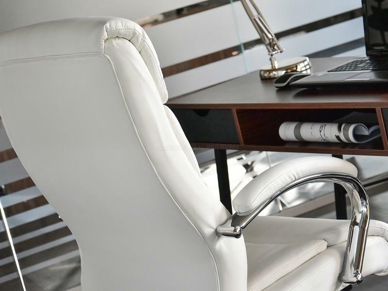 Křeslo Luxus (bílá + chromová)