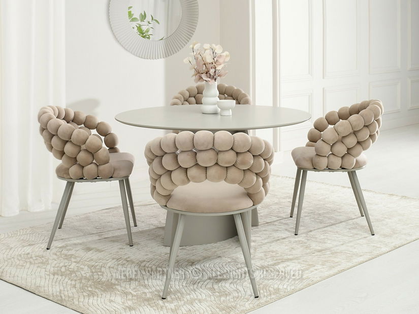 Jídelní židle Logico (béžová + šedá)