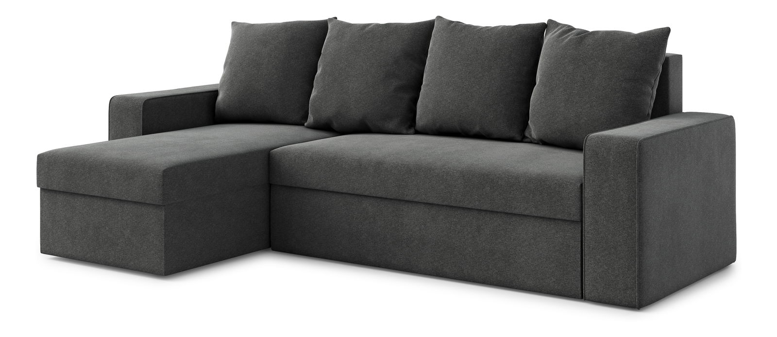 Rohová sedací souprava Duff (L) (černá)