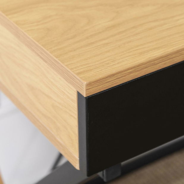 Psací stolek Reaparecio (dub zlatý + černá)