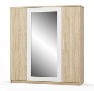 Šatní skříň Marlon (dub sonoma + bíla)