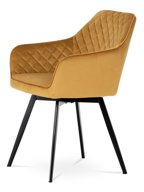 Jídelní židle Danarra-425-YEL4 (žlutá + černá)