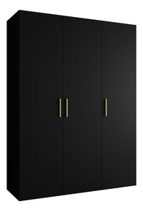 Šatní skříň 150 cm Borry 1 (černá + zlatá)