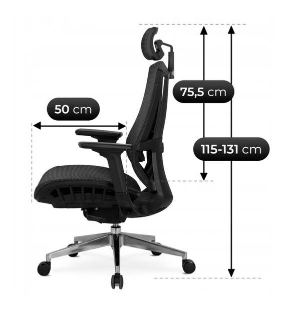  Kancelářská židle Domal (černá)