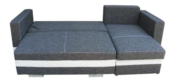 Rohová sedací souprava Raeann (tmavě šedá + světle šedá) (L)