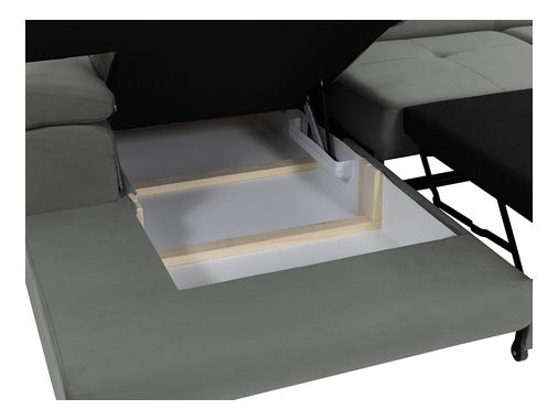 Rohová sedačka Terazuro Mini S (šedá) (s úl. prostorem) (P)