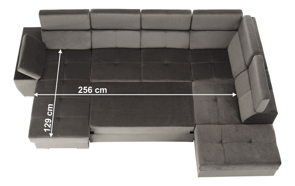 Sedací souprava Lamour (šedohnědá) (L)