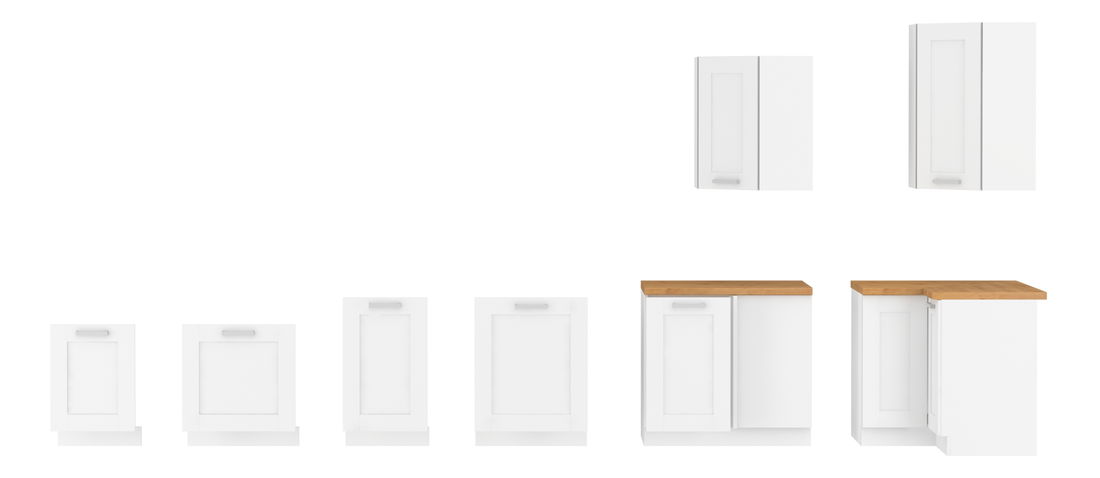 Horní kuchyňský regál Lucid 30 G 90 OTW (bílá + bílá)