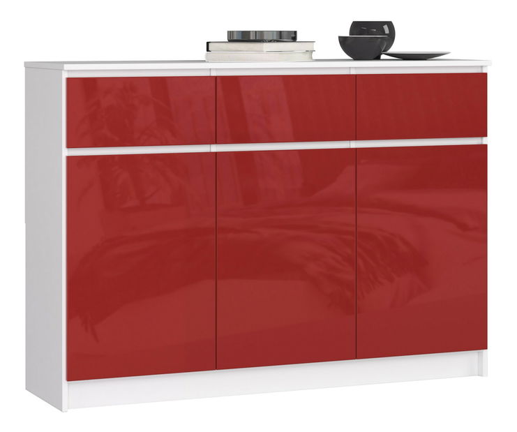 Komoda Keanu VI (červený lesk)