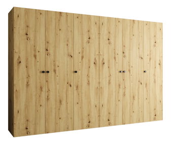 Šatní skříň 300 cm Parna 1 (dub artisan + černá)