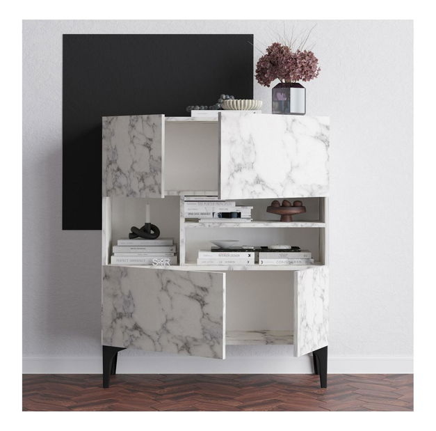 Skříňka Kirsten (mramor carrara) *výprodej