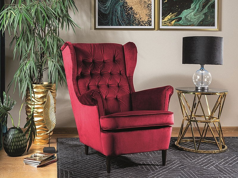 Konferenční stolek Carroll (sklo + zlatá)