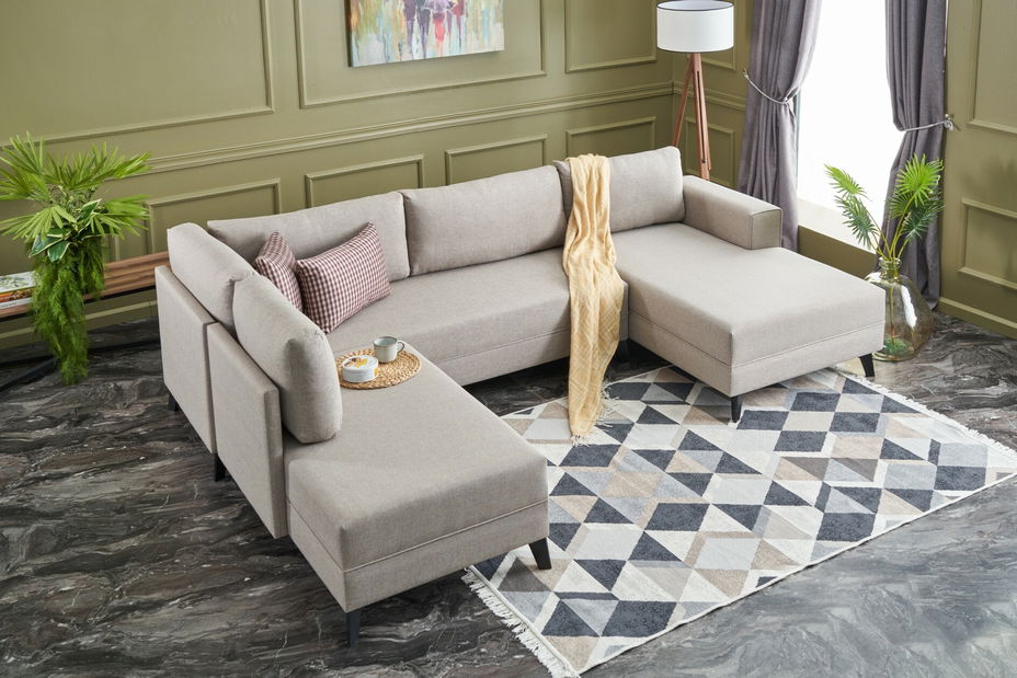 Rohová sedačka Enfant (Krémová)