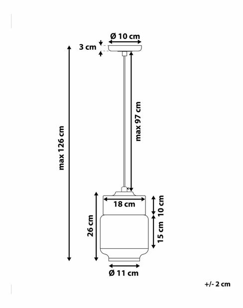 Závěsná lampa Jura (černá)