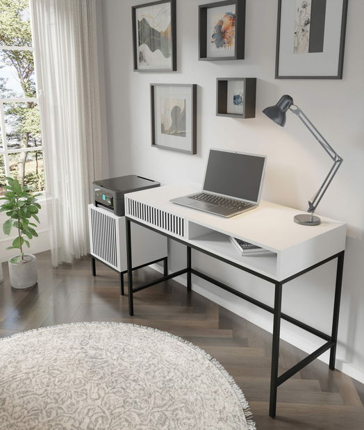 Konzolový stolek F Rowanna (bílá + černá)