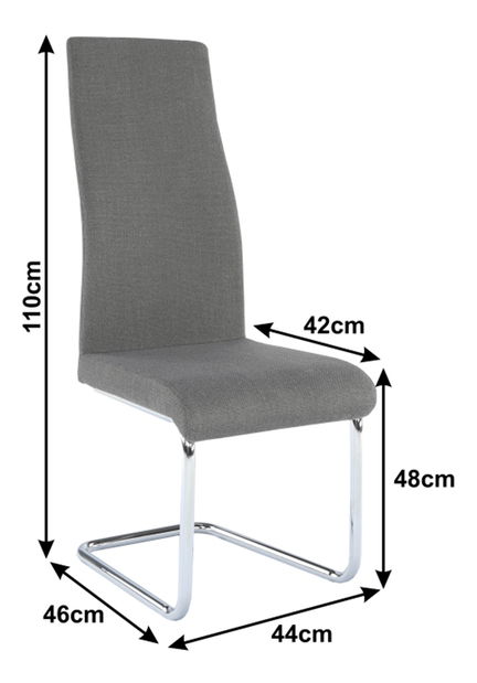 Jídelní židle Allyn (tmavě šedá)