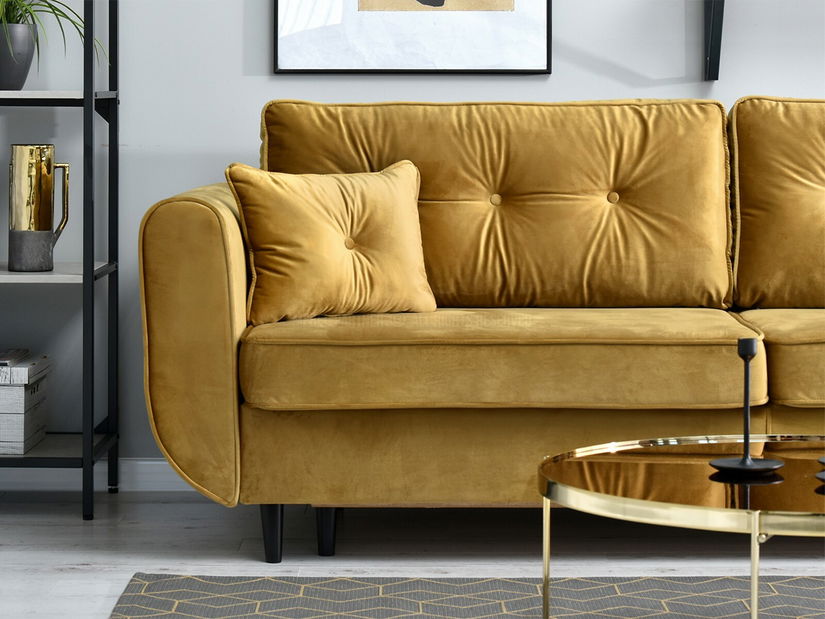 Pohovka dvousedačka Bacteria (zlatá + černá)