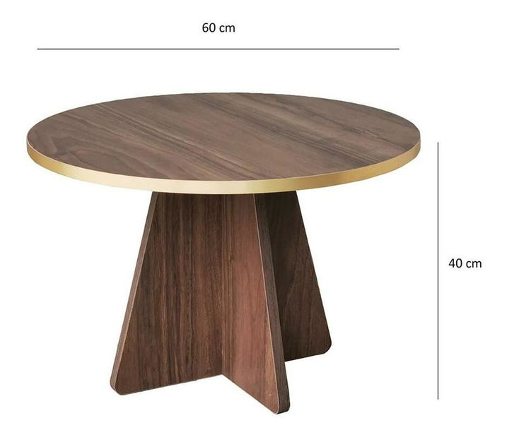 Konferenční stolek Kabivo 1 (zlatá + ořech)