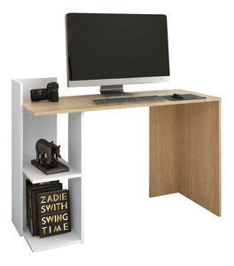 PC stolek Zunno (bílá + dub sonoma)