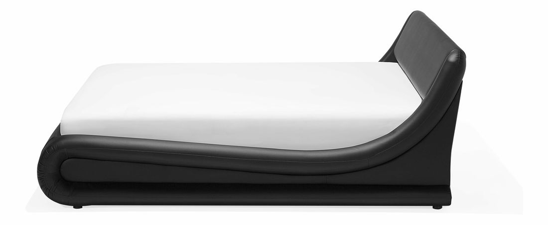 Manželská postel 160 cm AVENUE (s roštem a úl. prostorem) (černá)