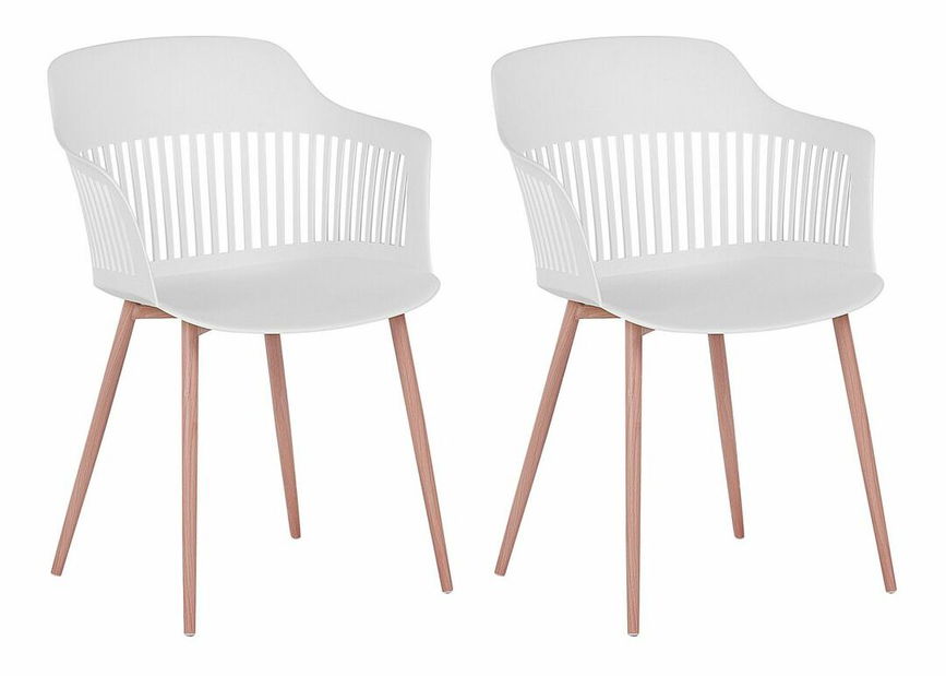 Set 2 ks. jídelních židlí BARCA (bílá)