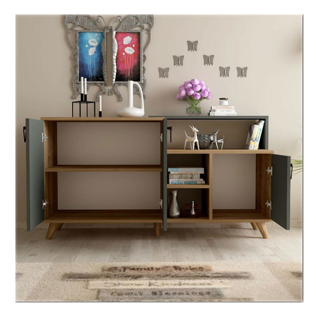 Konzolový stolek Kodenu (ořech + antracit)