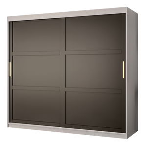 Šatní skříň Riven 1 200 (bílá matná + černá matná)