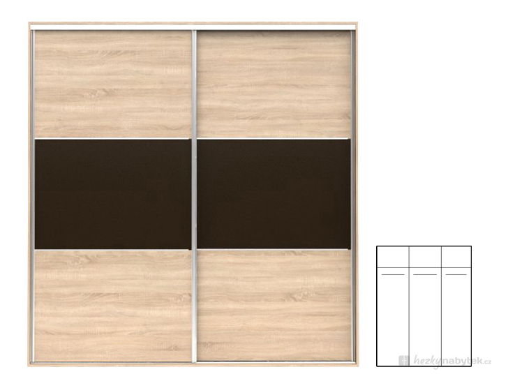 Šatní skříň BRW F19 SZF2D/230