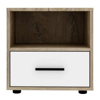 Noční stolek Mitiano MI8 (dub enderein + bílá)