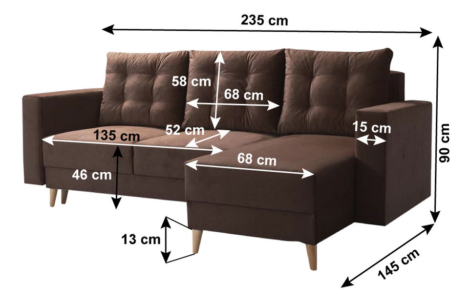 Rozkládací sedací souprava Brony (kronos 6) (P) 