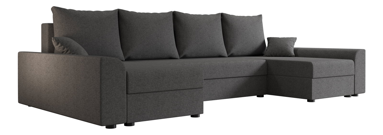 Rohová sedací souprava U Dusk U (tmavě šedá)