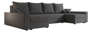 Rohová sedací souprava U Dusk U (tmavě šedá)