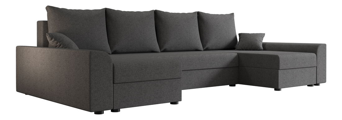 Rohová sedací souprava U Dusk U (tmavě šedá)