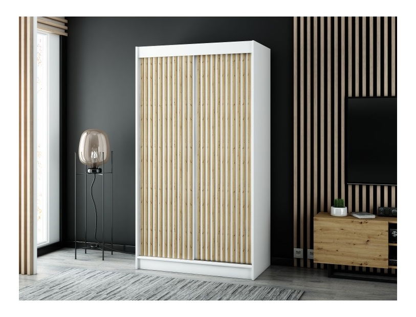 Šatní skříň 120 cm Ladonna 1 (bilá matná)