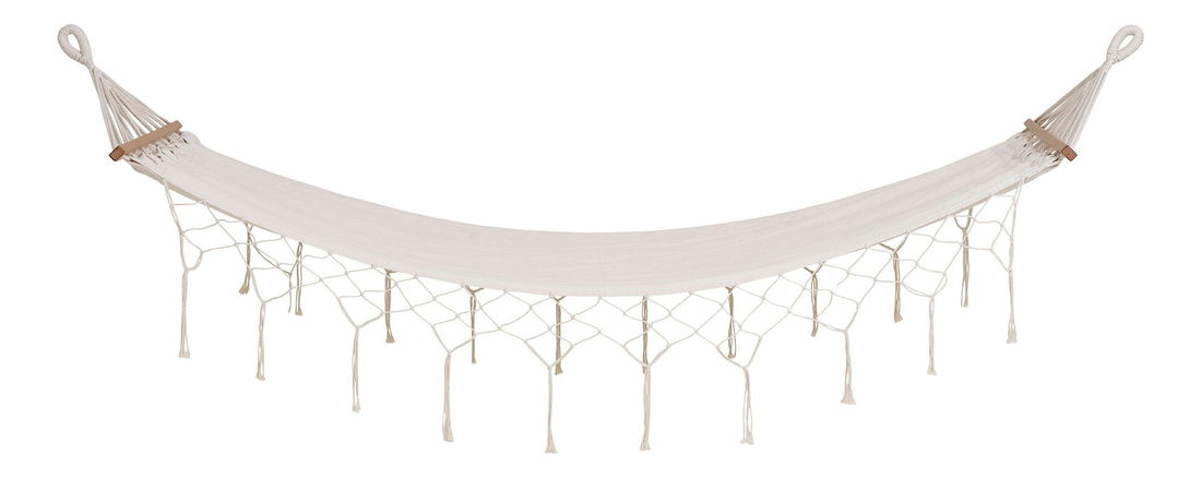 Houpací síť Elarina (sivobílá)
