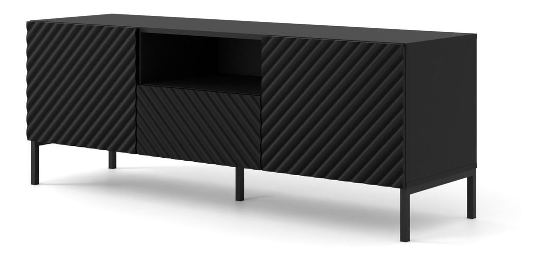 TV stolek/skříňka Surfy 3D (černá + černá)