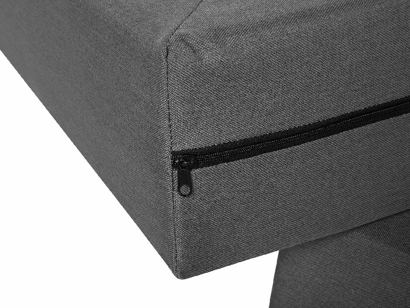 Boxspring postel 180 cm PRESS (polyester) (šedá) (s matrací a úložným prostorem)