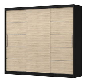 Šatní skříň Arrun (černá + dub sonoma)