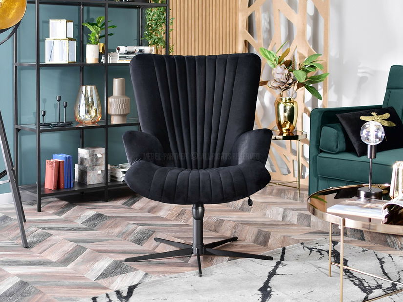 Relaxační křeslo Elesenta (černá)