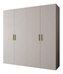 Šatní skříň 200 cm Borry 1 (kašmír + zlatá)