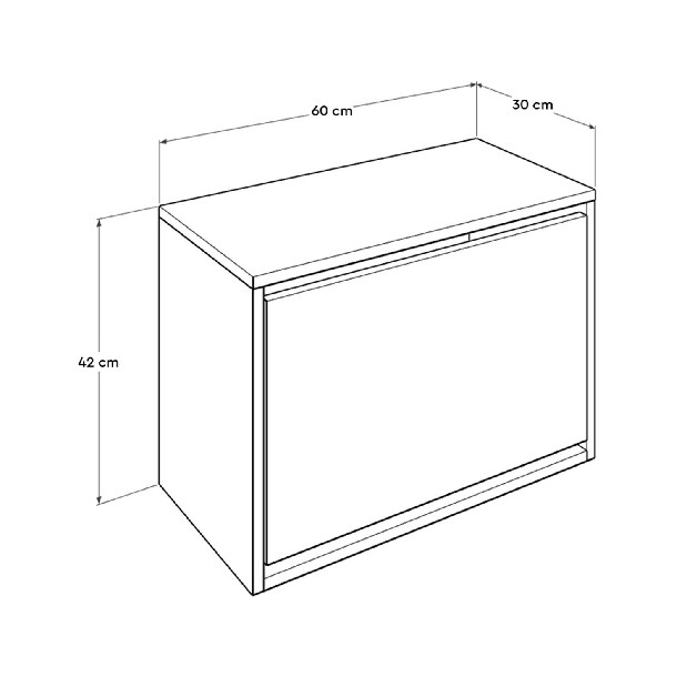 Skříňka na boty Sashi (Ořech Oslo)