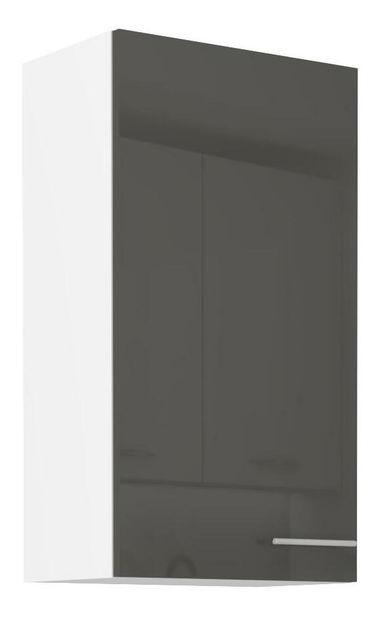 Horní kuchyňská skříňka Lavera 50 G-90 1F (korpus: bílá + fronta: lesk šedý)