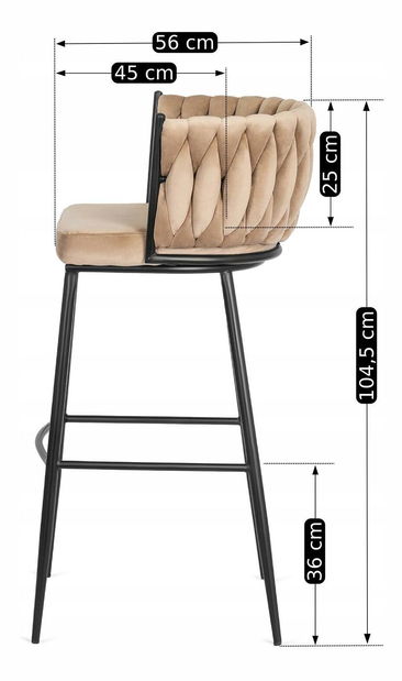 Barová židle Frenar 1 (béžová)
